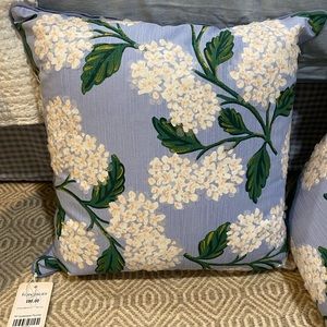 NWT two hydrangea rifle paper company pillows